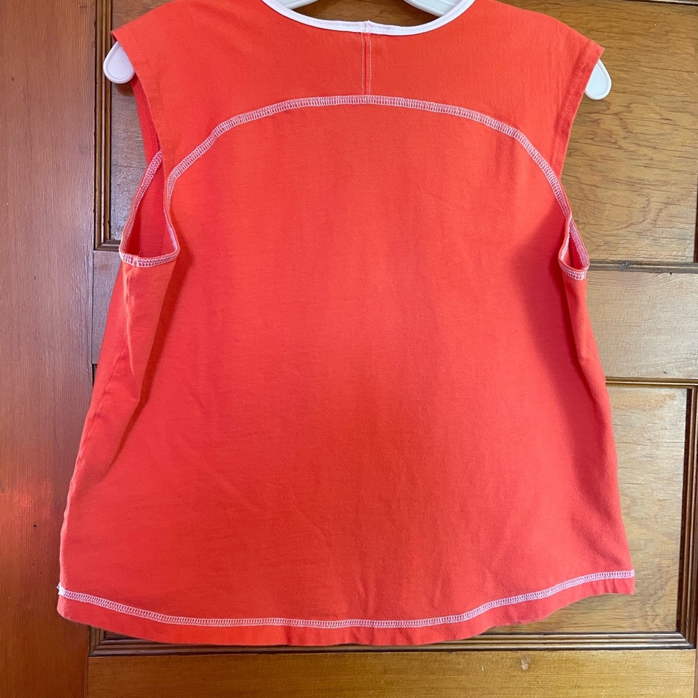 Catalina Stretch Orange Knit Top - Picture 2 of 3